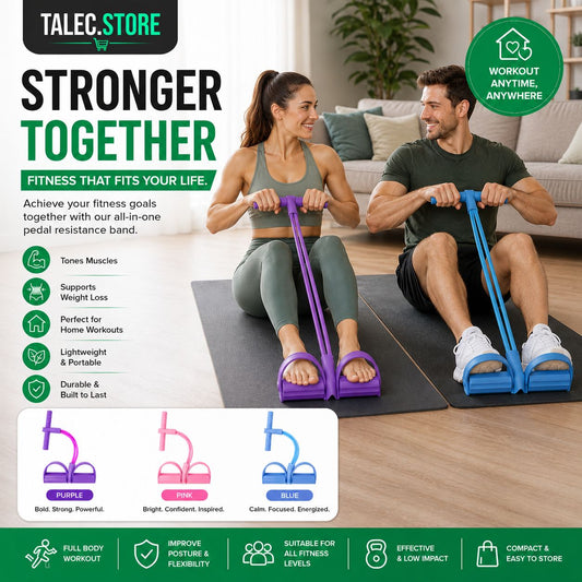 Tummy Trimmer – Foot Pedal Elastic Resistance Band (Random Color)