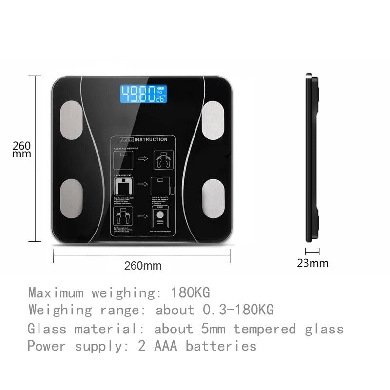 Talec SmartScale™ – Track 13+ Body Metrics |12-Month Warranty