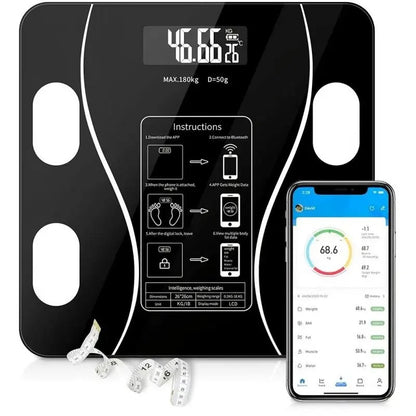 Talec SmartScale™ – Smart Body Fat Scale with Bluetooth | 13+ Body Metrics | 12-Month Warranty